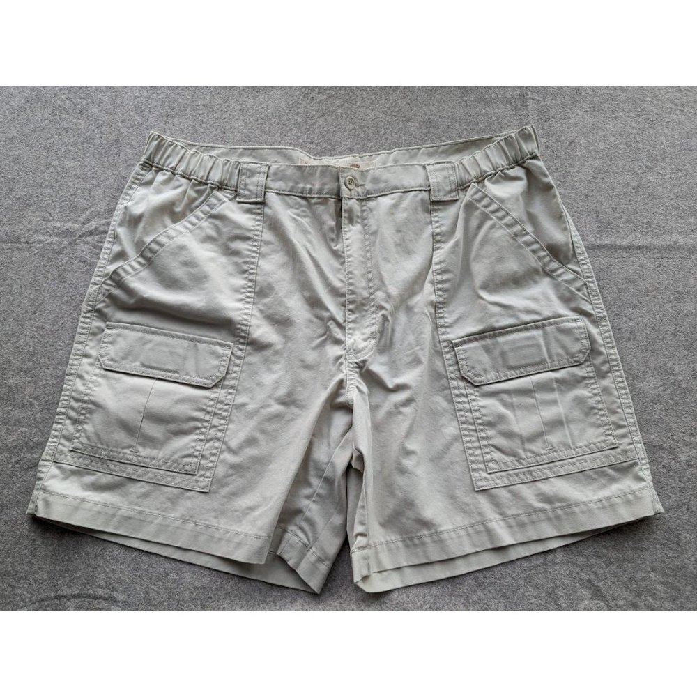 Men's SAVANE Cargo Shorts Size 40 Light Stone Khaki 8" Inseam Hiking Outdoor